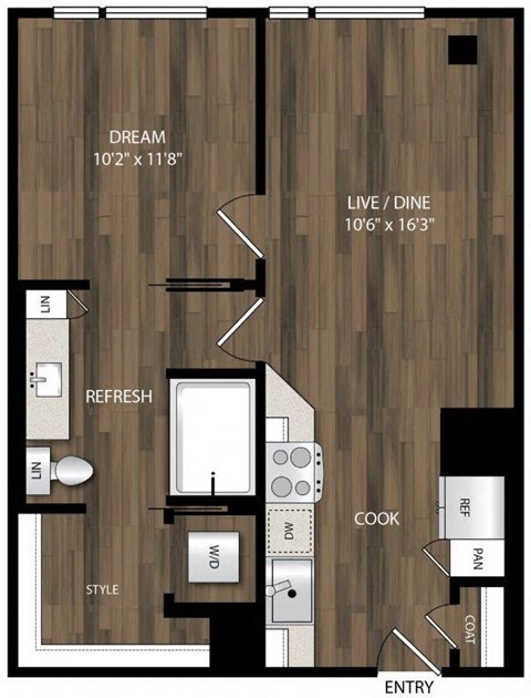Portland Astoria Apartments in Portland, Oregon A4.2 Floor Plan